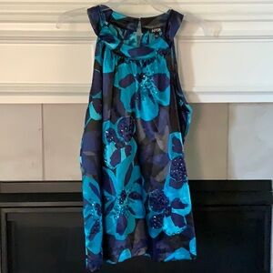 Sleeveless sequin silky blouse